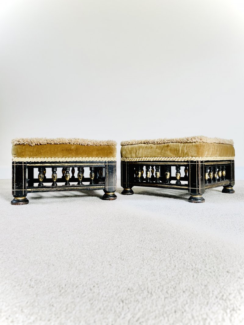 Pair of Aesthetic Movement Footstools