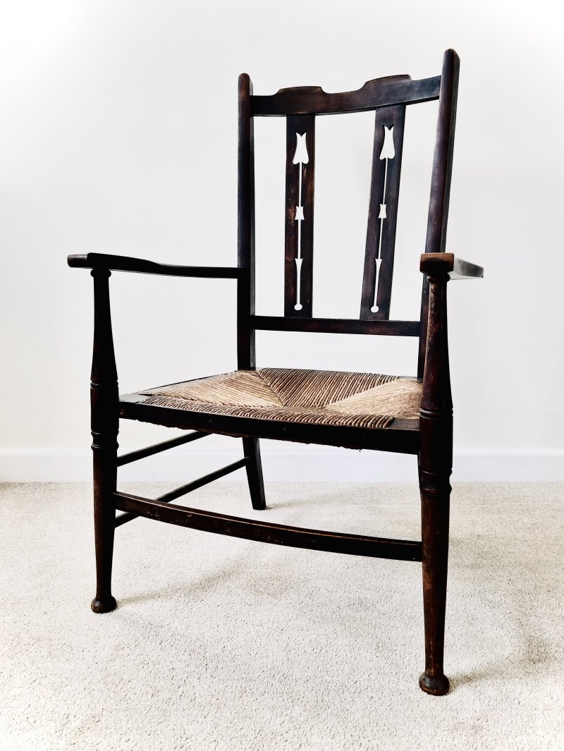 C19th / C20th Arts and Crafts Rush Seat Chair