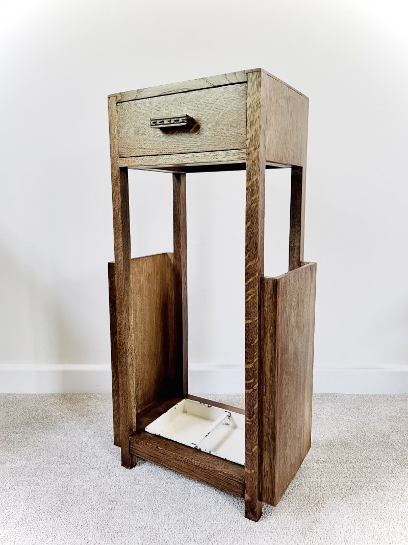 Modernist Oak Umbrella / Stick Stand