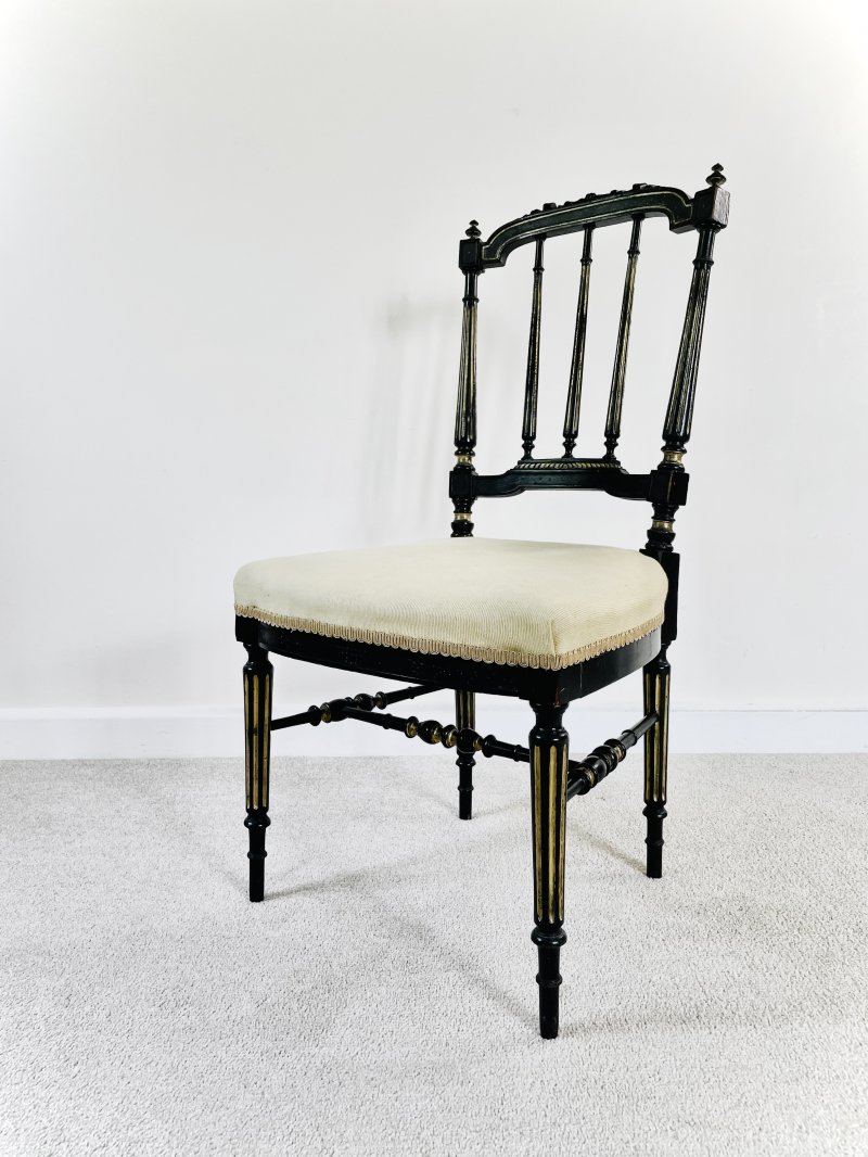 Ebonized & Gilt Aesthetic Movement Side Chair
