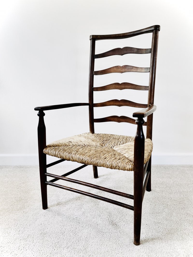 English Arts & Crafts Ladder Back Chair